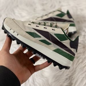 Reebok Legacy 83 Low Womens Casual Lifestyle Shoes Beige Green H67808 NEW Multi